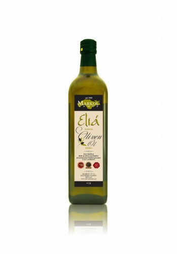 Oliwa EVOO Elia 1l – Koroneiki Troumbolia, Tłoczona na Zimno, w ciemnej butelce