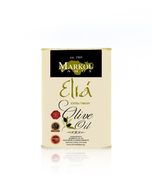 Oliwa EVOO Elia 750 ml – Koroneiki Troumbolia, Tłoczona na Zimno, w puszce
