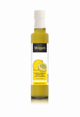 Oliwa EVOO smakowa z Cytryną 250 ml – Koroneiki Troumbolia, Tłoczona na Zimno
