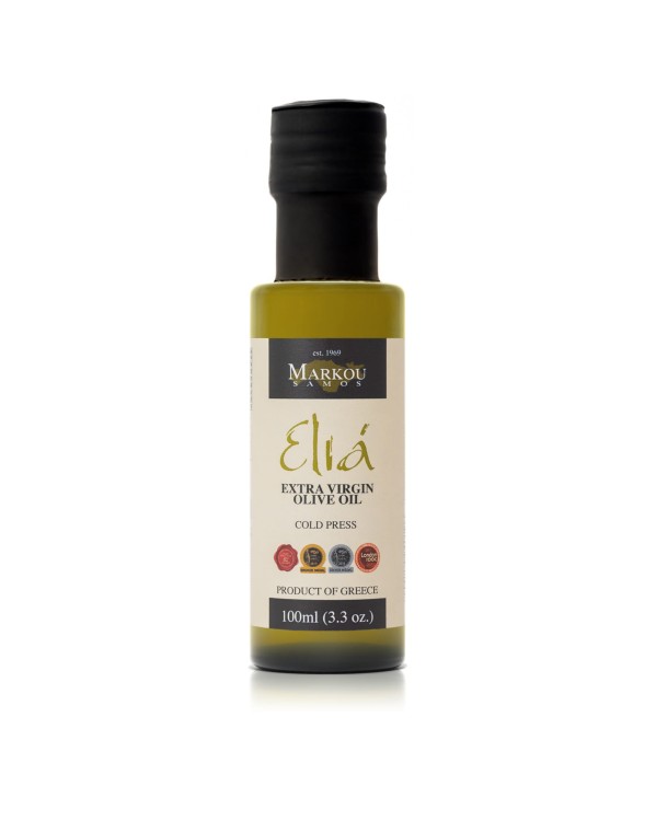 Oliwa EVOO Elia 100 ml – Koroneiki Troumbolia, Tłoczona na Zimno