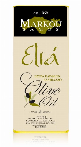 Oliwa EVOO Elia 4L – Koroneiki Troumbolia, Tłoczona na Zimno, w puszce