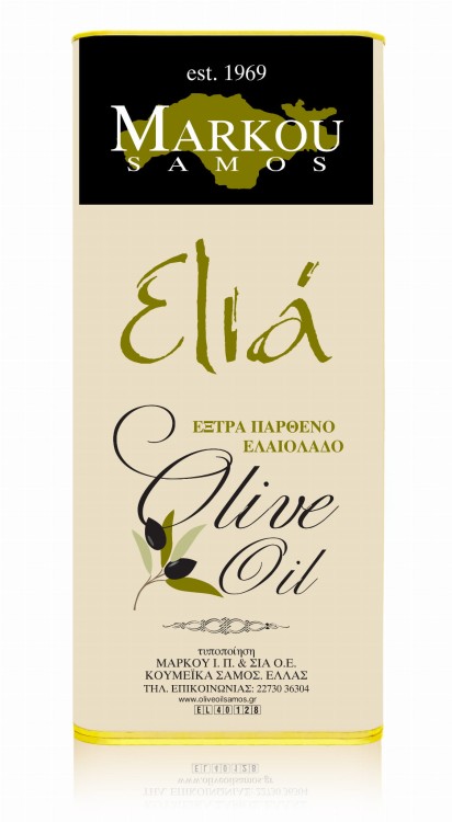 Oliwa EVOO Elia 4L – Koroneiki Troumbolia, Tłoczona na Zimno, w puszce