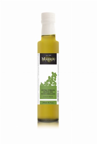 Oliwa EVOO Elia z oregano 250 ml – Koroneiki Troumbolia, Tłoczona na Zimno